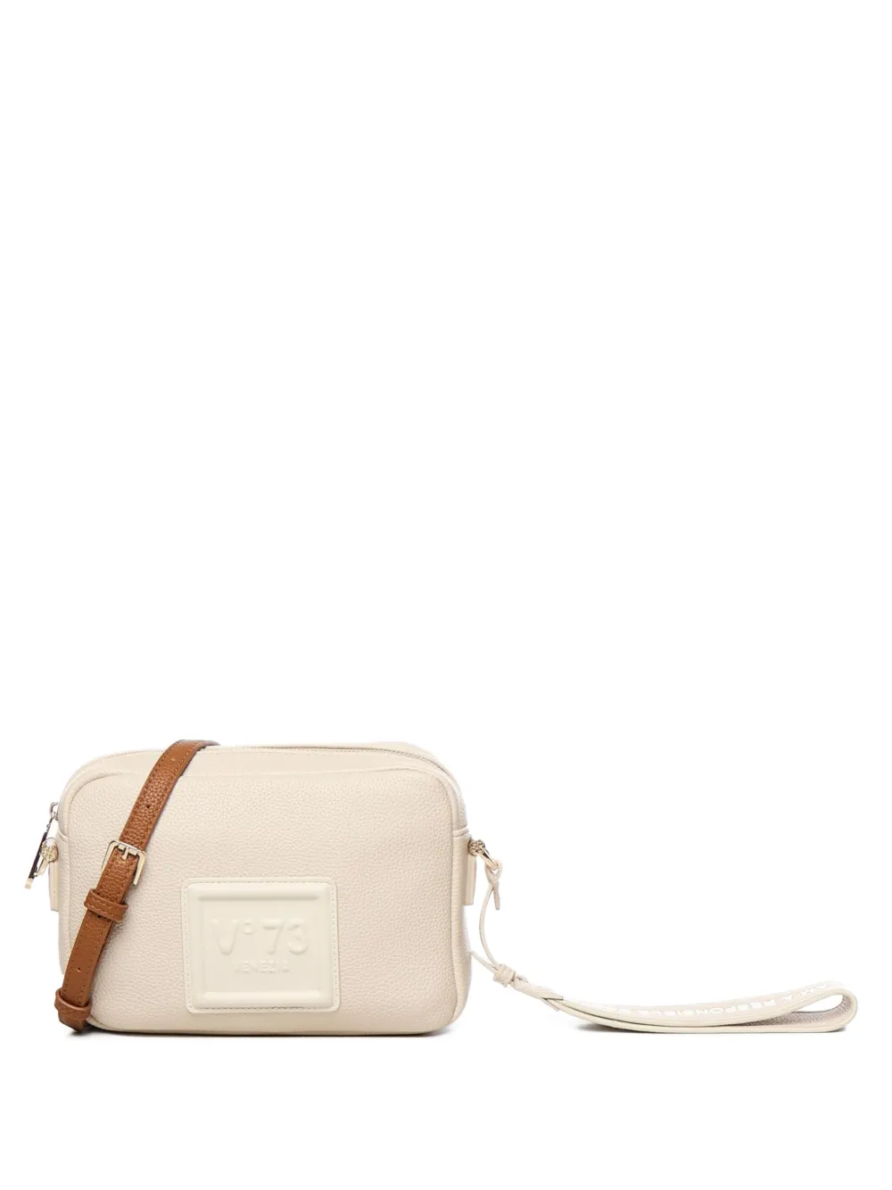 logo-patch clutch bag