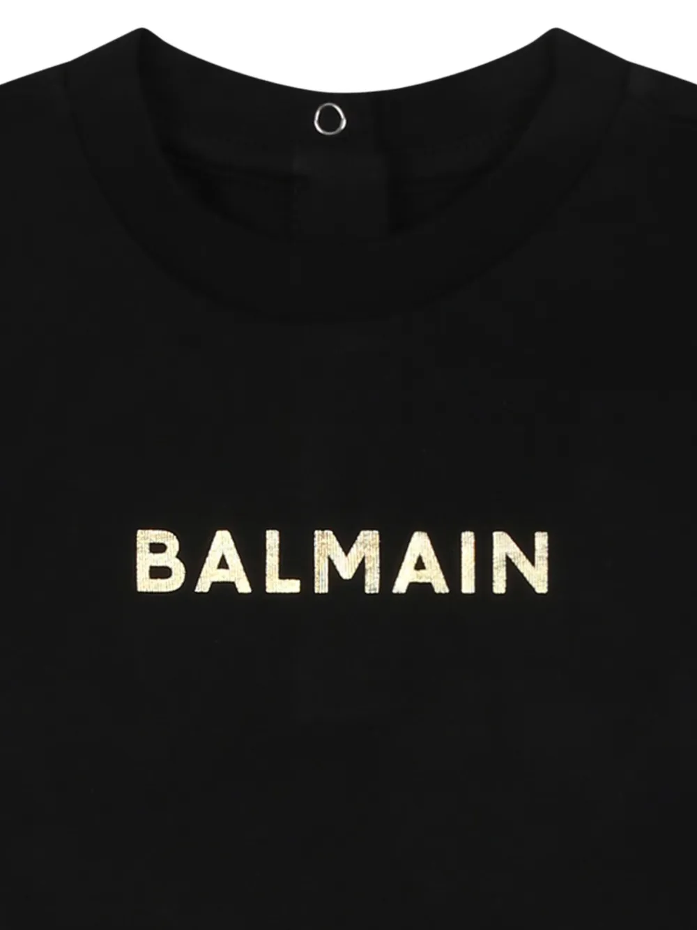Balmain Kids T-shirt met logoplakkaat Zwart