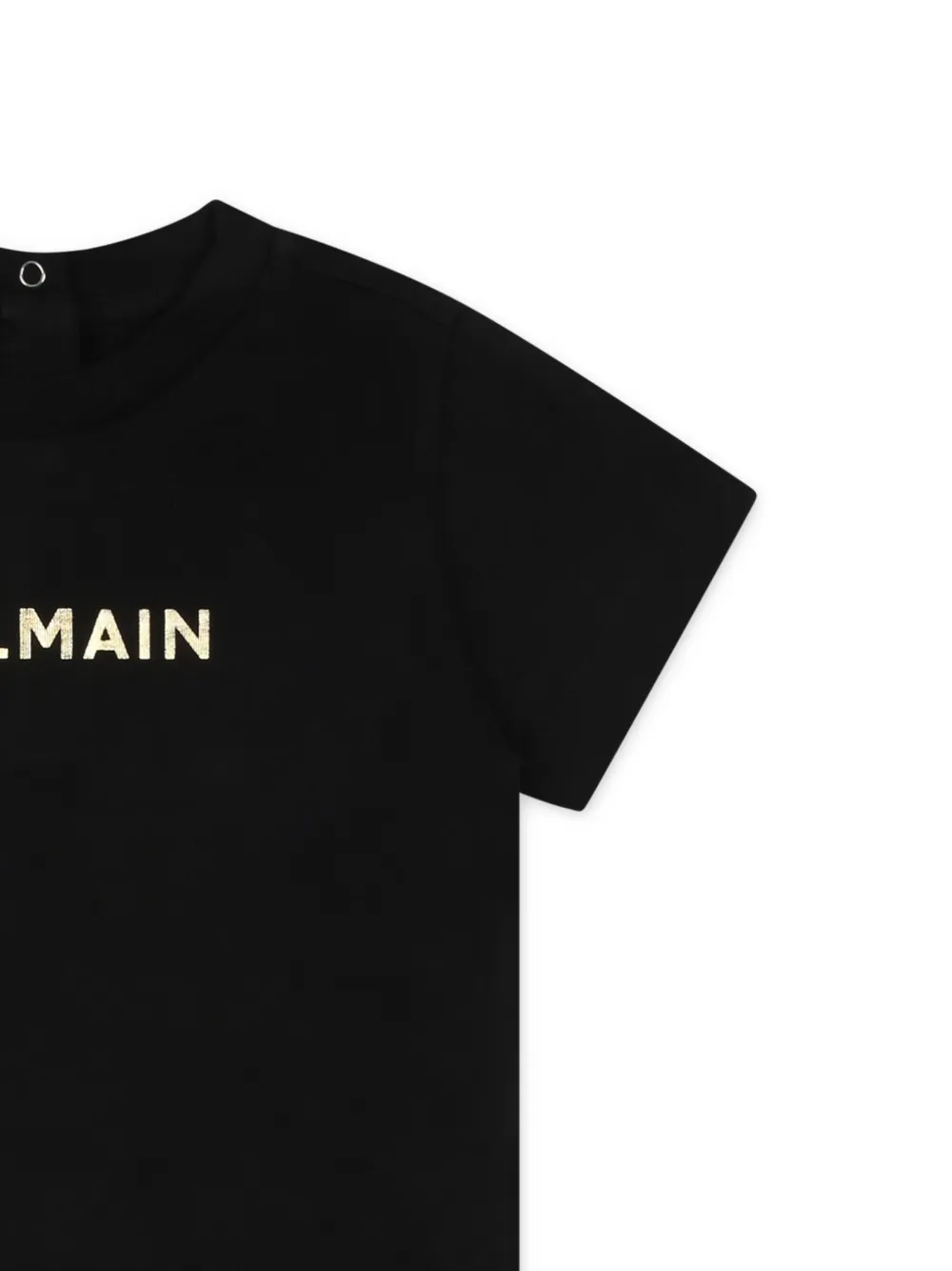 Balmain Kids T-shirt met logoplakkaat Zwart