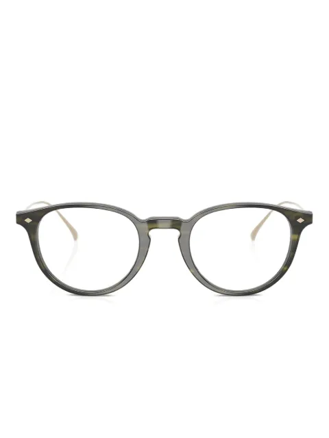 Giorgio Armani striped round frames