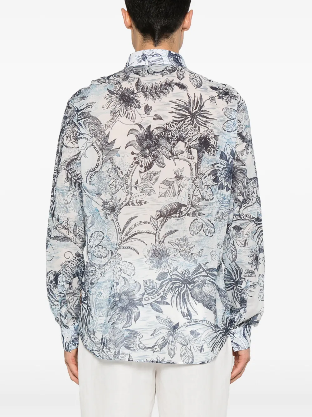 Just Cavalli Overhemd met jungle-print Wit