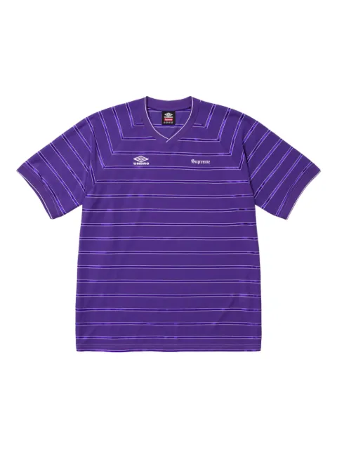 Supreme x Umbro® striped "SS 25 - Purple" soccer jersey 