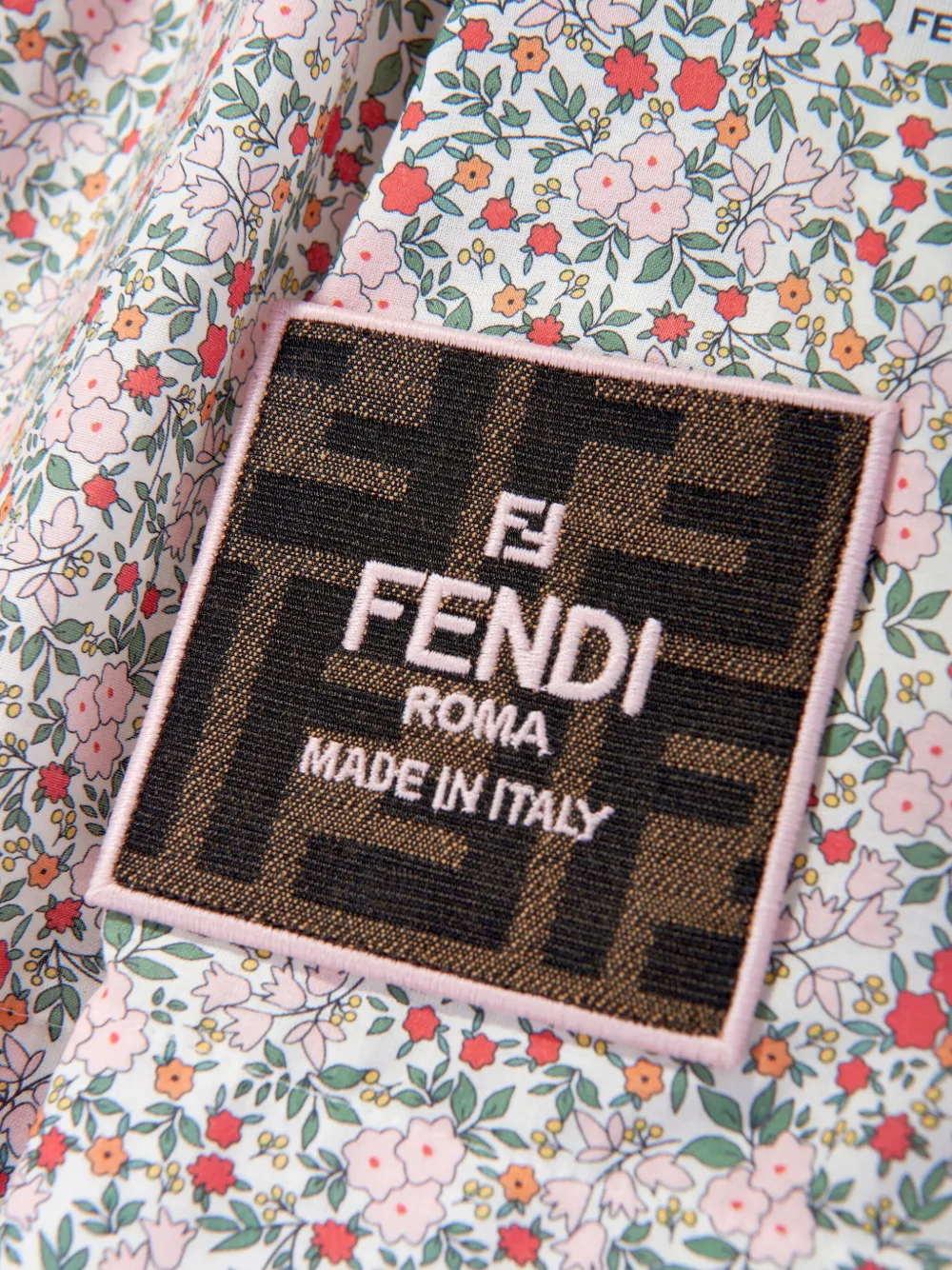 Fendi Kids Rok met bloemenprint Beige