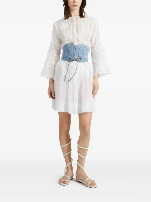 【関税込み】ERMANNO SCERVINO LACE SKIRT Ermanno Scervino valencienne-lace Mini Skirt | White | FARFETCH