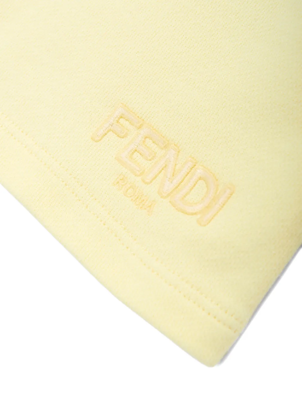 Fendi Kids Shorts met geborduurd logo Geel