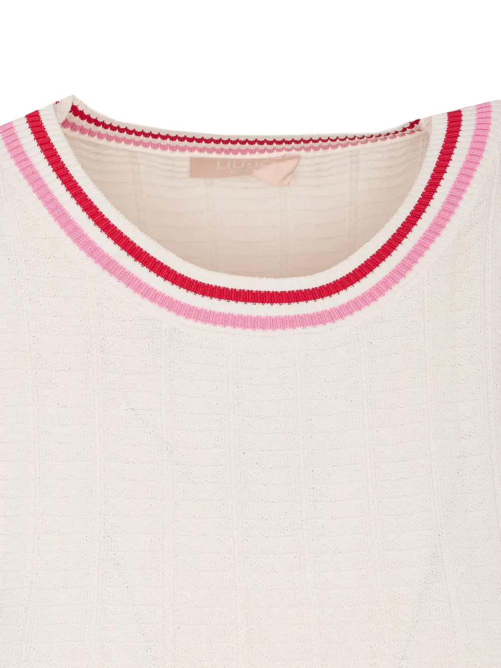 LIU JO Ribgebreide maxi-jurk Wit