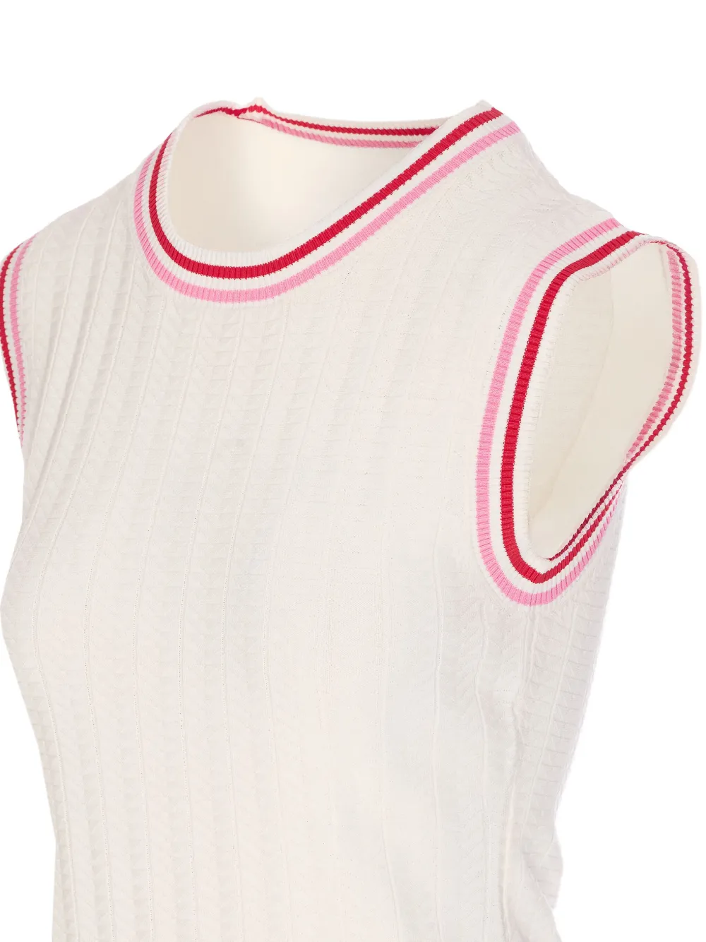 LIU JO Ribgebreide maxi-jurk Wit