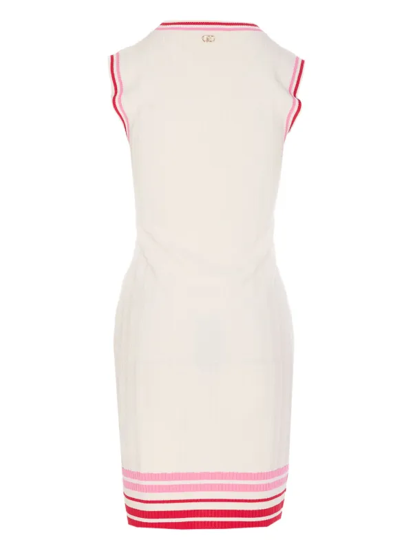 LIU JO ribbed-knit Dress White FARFETCH JO