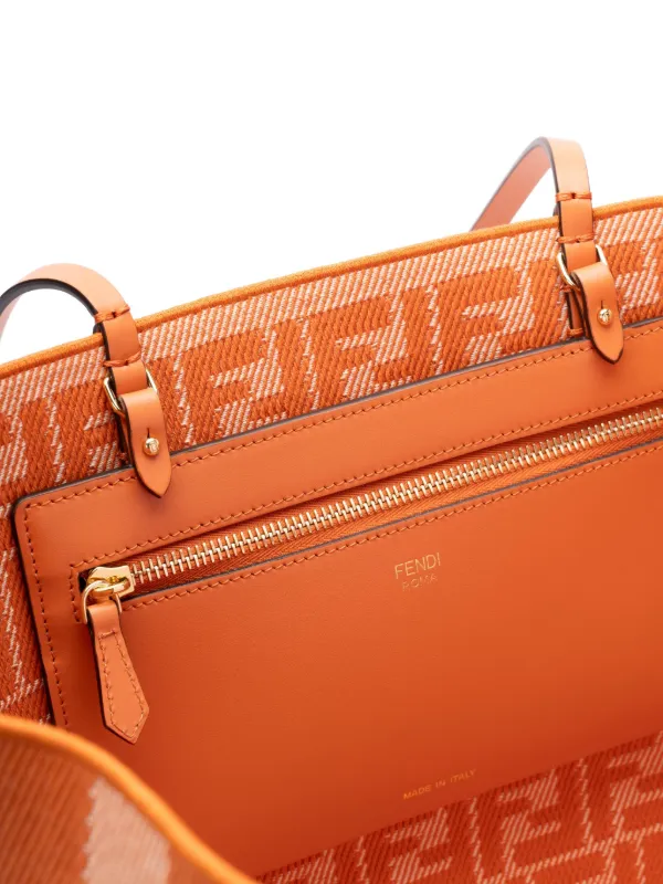 FENDI Large Roll Striped Tote Bag | Orange | FARFETCH