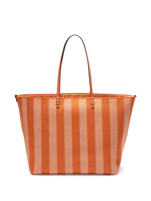 本物 フェンディ FENDI パンチング ショルダーバッグ トートバッグ パテント レザー パイソン レザー オレンジ ホワイト 26731 バッグ 中古・ FENDI（フェンディ） ショルダーバッグ MINI SUNSHINE SHOPPER