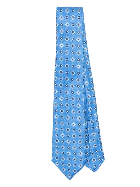 Kiton corbata de seda con motivo