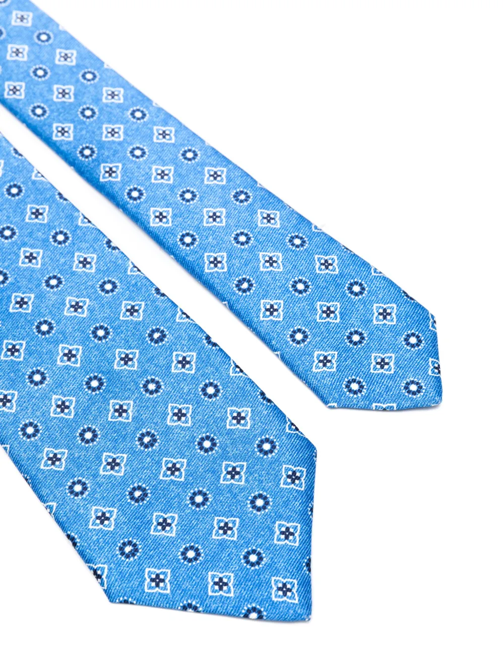 Kiton patterned silk tie | Image 2