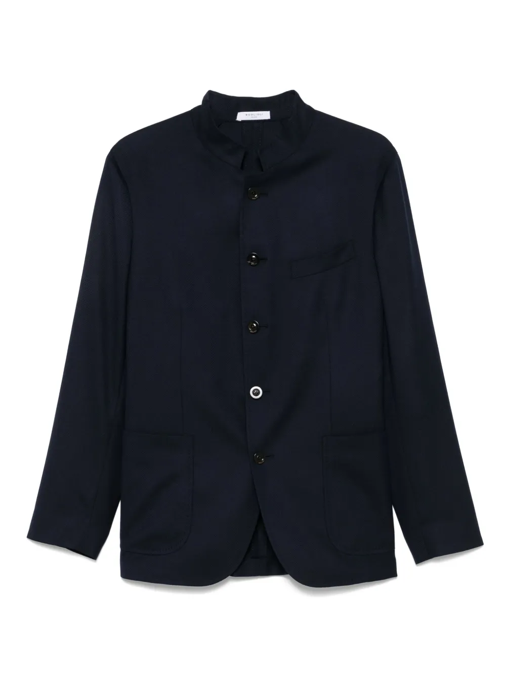 Boglioli band-collar blazer | Blue | Image 1