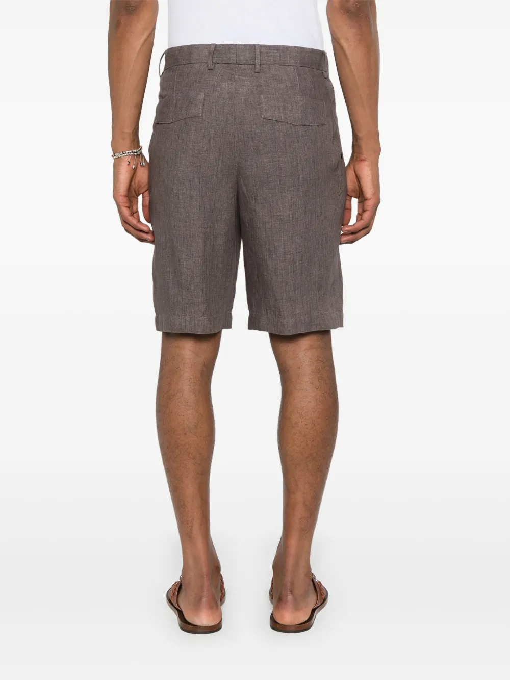 Zegna Linnen shorts Bruin