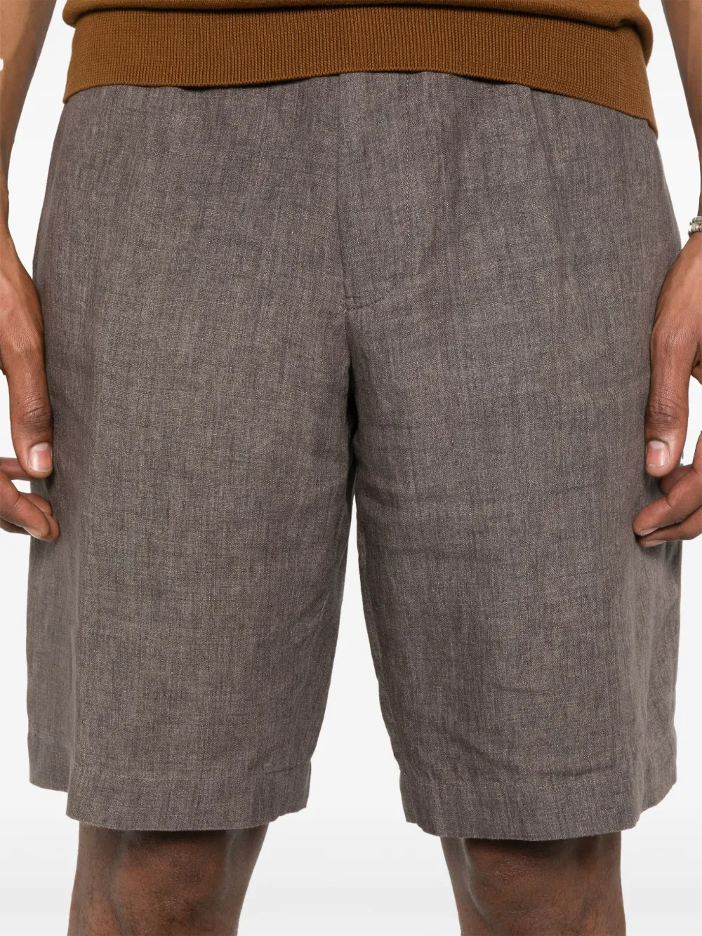 Zegna Linnen shorts Bruin