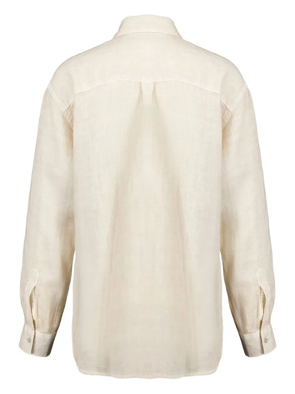 120% Lino button-down pocket shirt - Wit