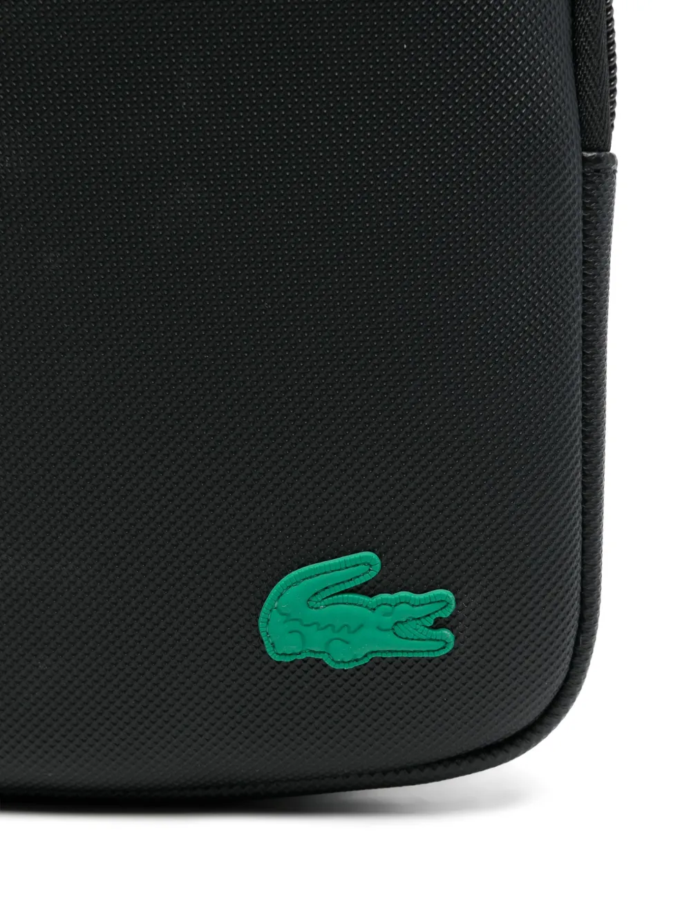 Lacoste Small Slimline Messenger Bag In Black