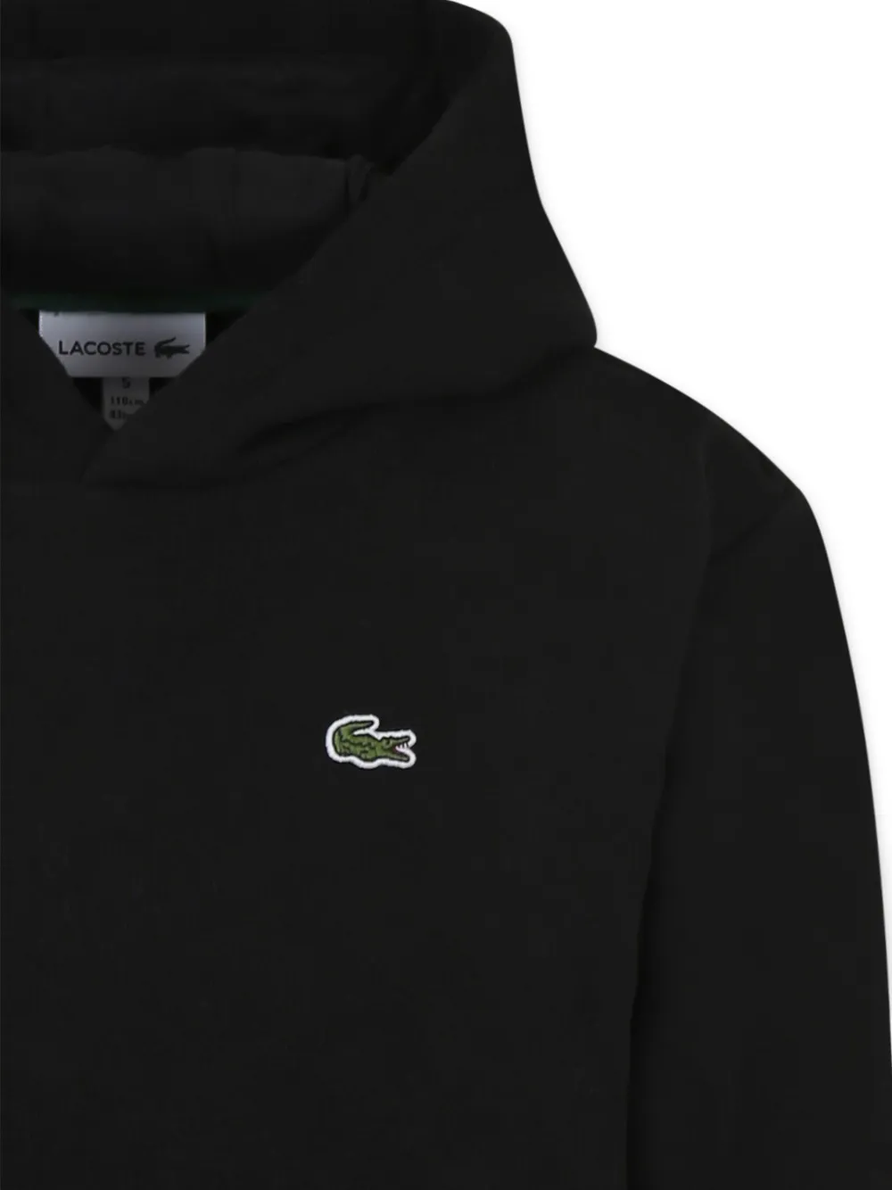 Lacoste Kids Katoenen hoodie Zwart