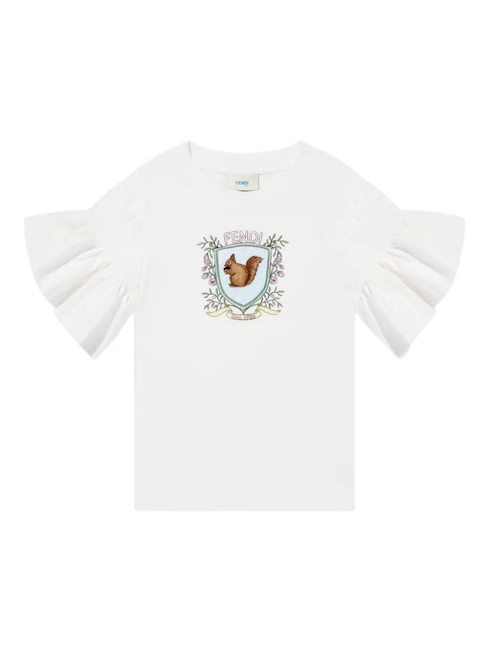 Fendi Kids T-shirt met logoprint Wit