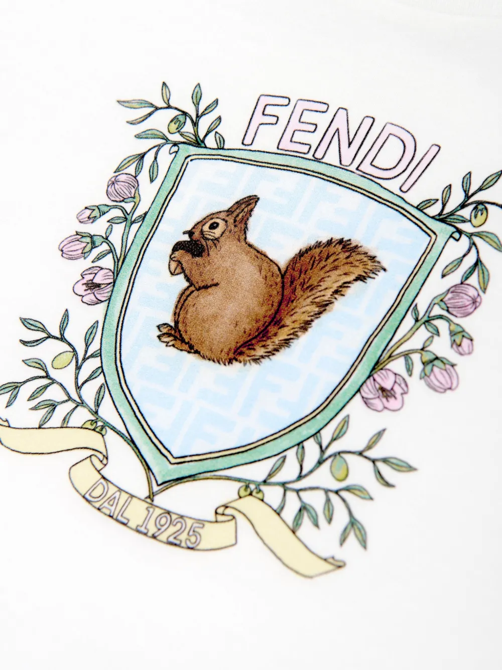 Fendi Kids T-shirt met logoprint Wit