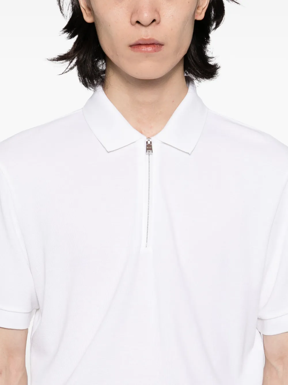 BOSS Poloshirt met korte mouwen Wit