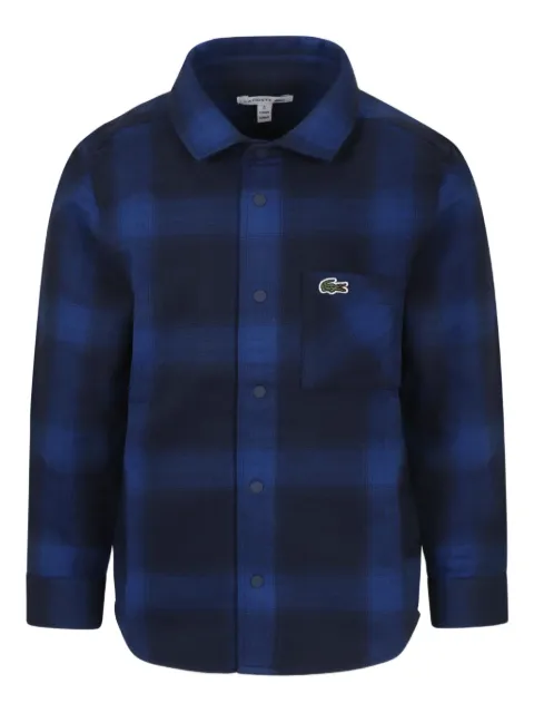 Lacoste Kids check-print shirt