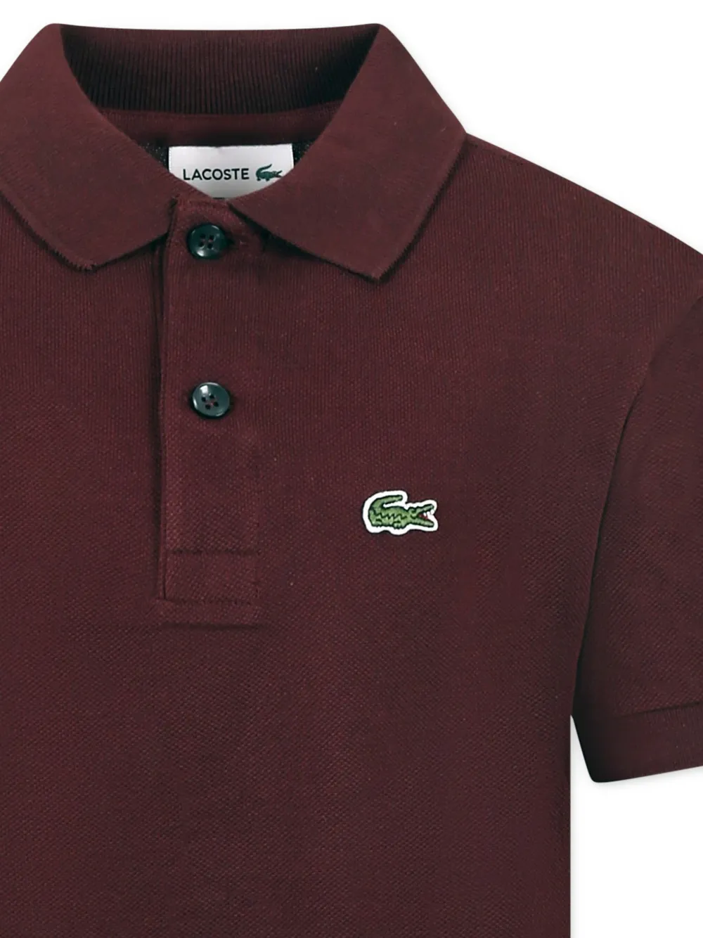Lacoste Kids Poloshirt met geborduurd logo Rood