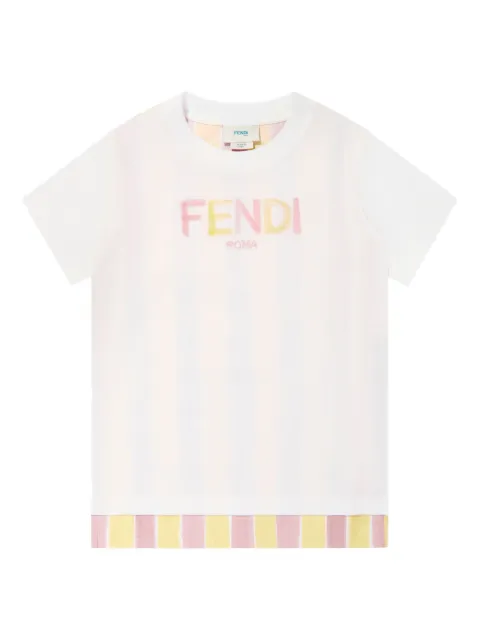 Fendi Kids logo-print cotton t-shirt