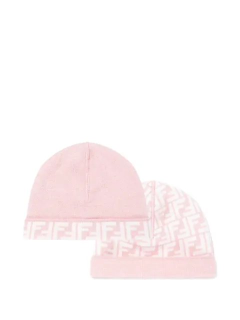 Fendi Kids set de gorro y babero