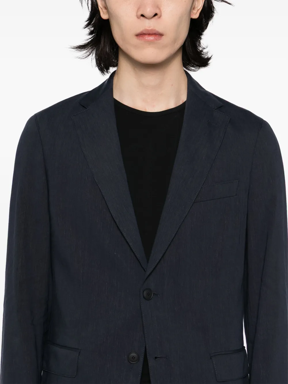 BOSS Blazer met enkele rij knopen Blauw