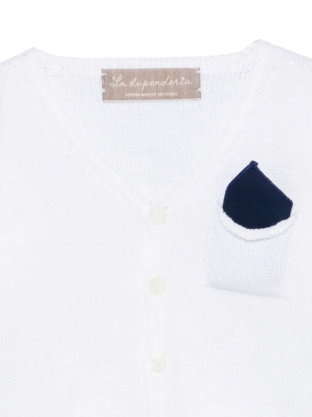 La Stupenderia Katoenen vest Wit