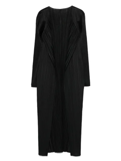 Pleats Please Issey Miyake abrigo con pliegues