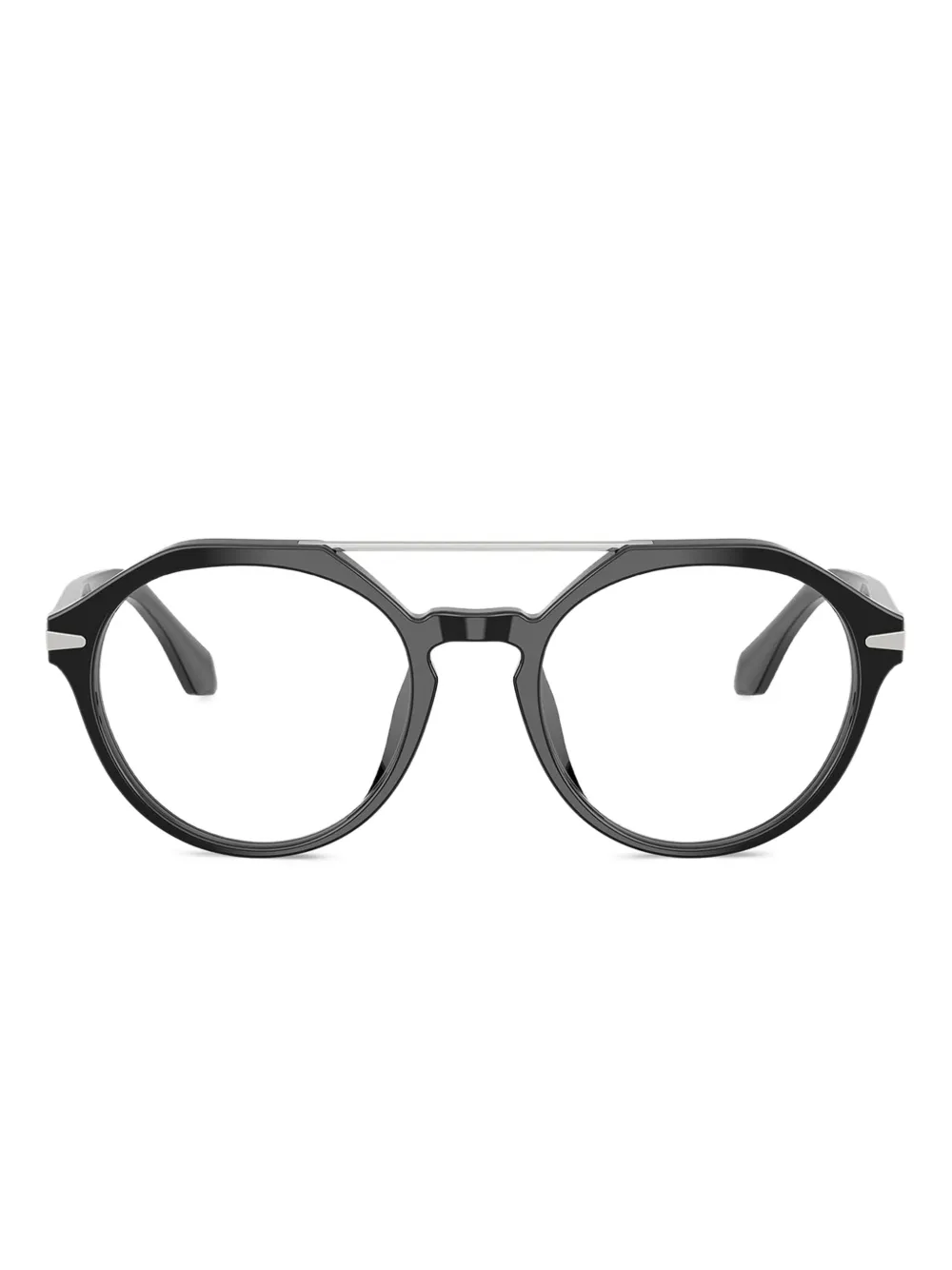 Giorgio Armani lunettes de vue à monture géométrique | noir | Image 1