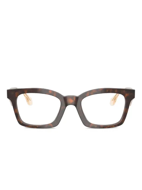 Giorgio Armani tortoiseshell-effect rectangle-frame glasses
