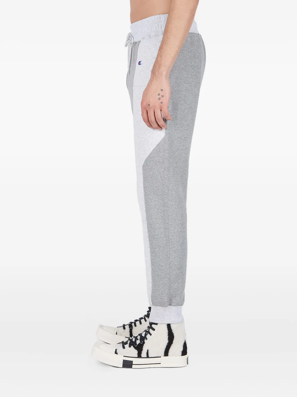 Anrealage x Champion panelled drawstring track pants Wit