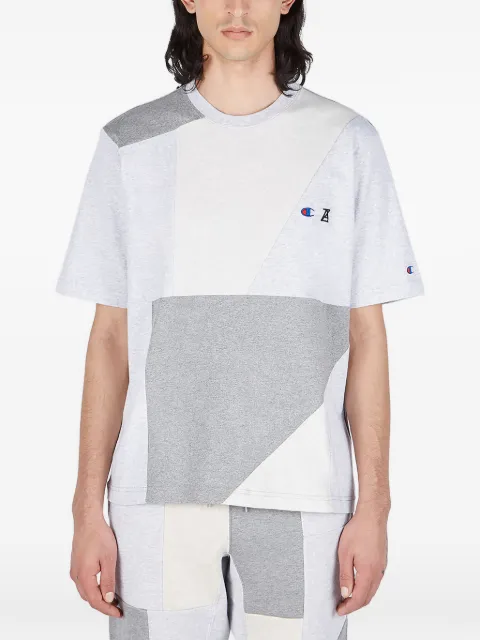 Anrealage logo-embroidered panelled T-shirt
