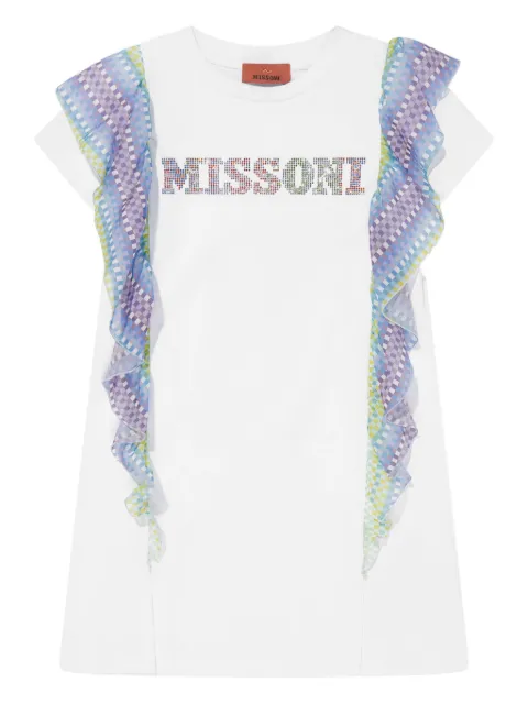 Missoni Kids crystal-embellished logo dress
