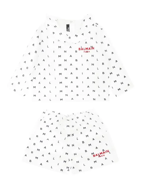 Balmain Kids logo-print shorts set