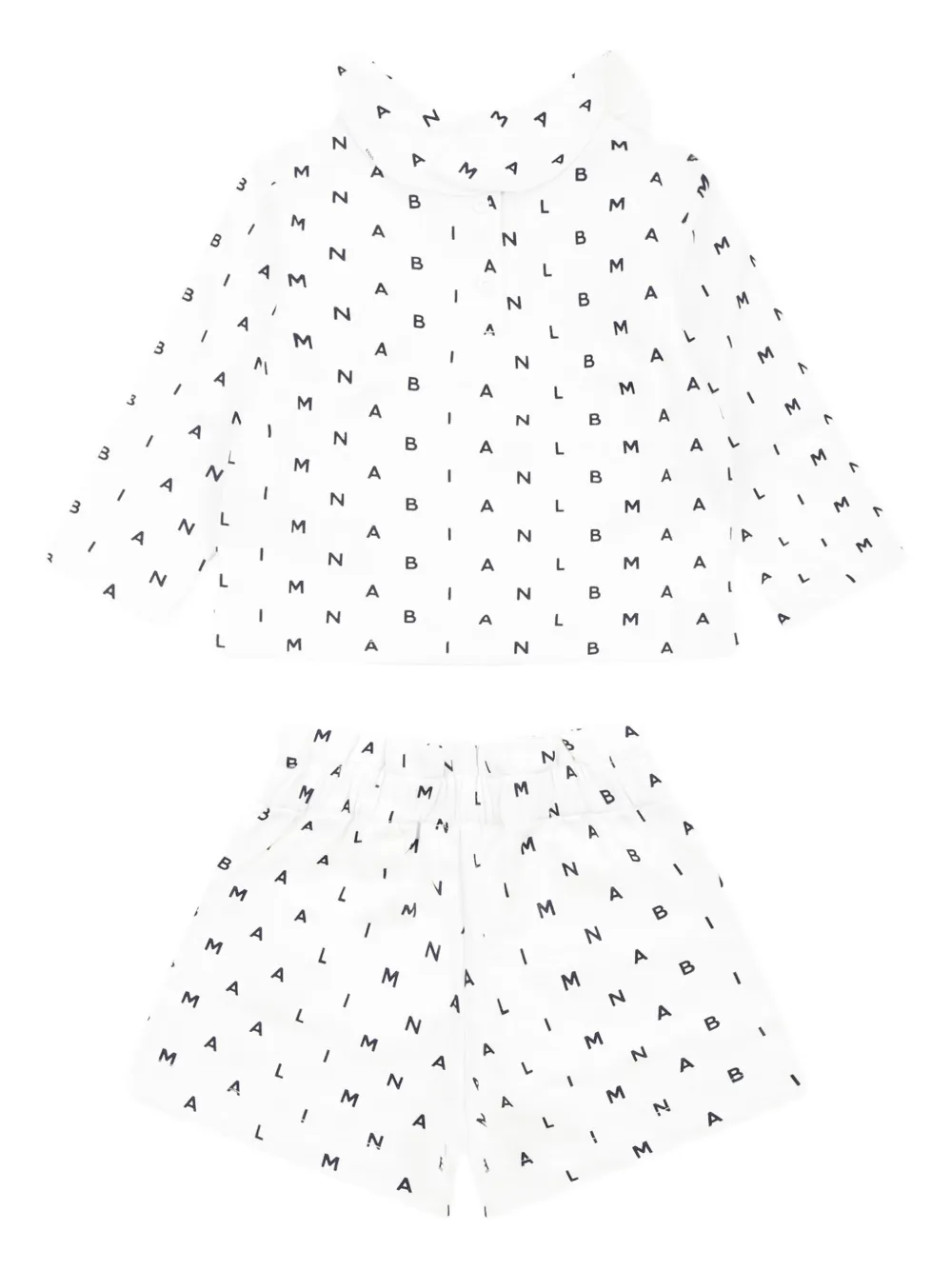 Balmain Kids Shorts set met logoprint Wit