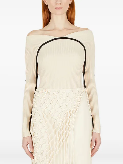 Wynn Hamlyn off-shoulder ribbed top