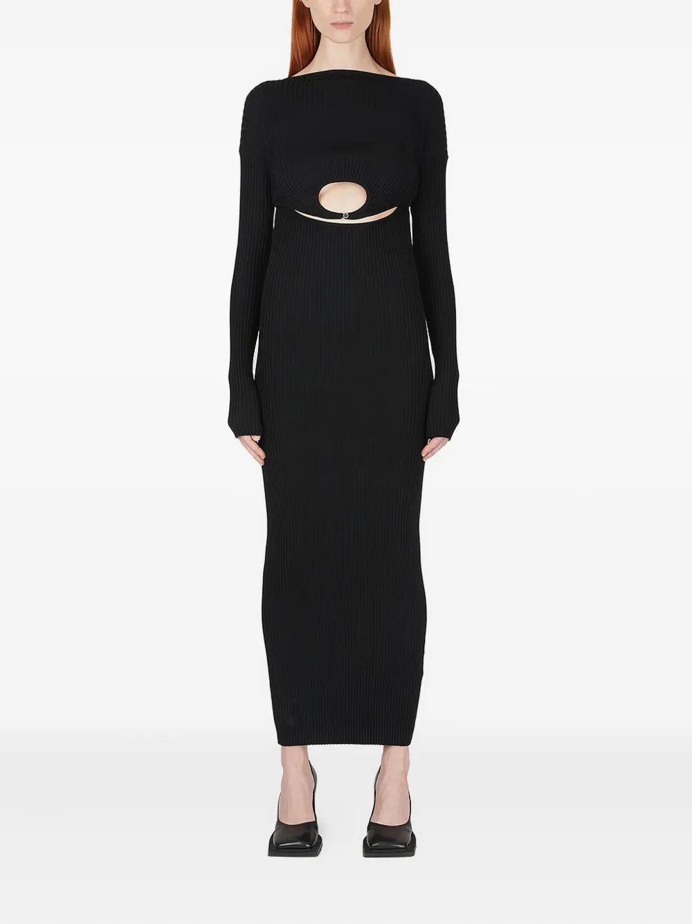 Wynn Hamlyn ribbed high-neck cut-out midi dress | Day Dresses | Image 2