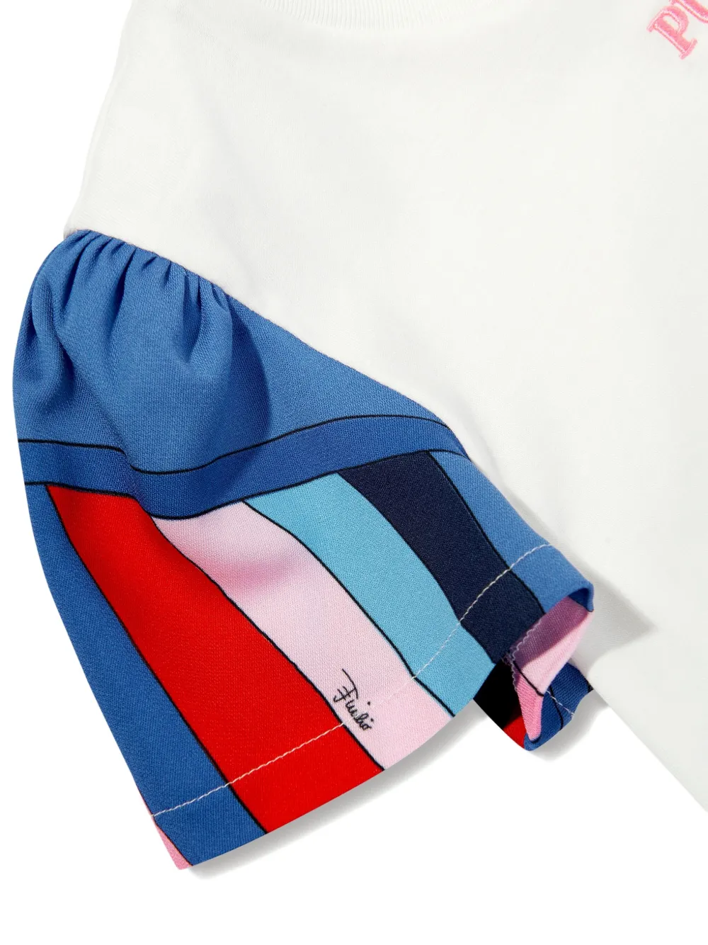 PUCCI Junior Katoenen T-shirt Wit