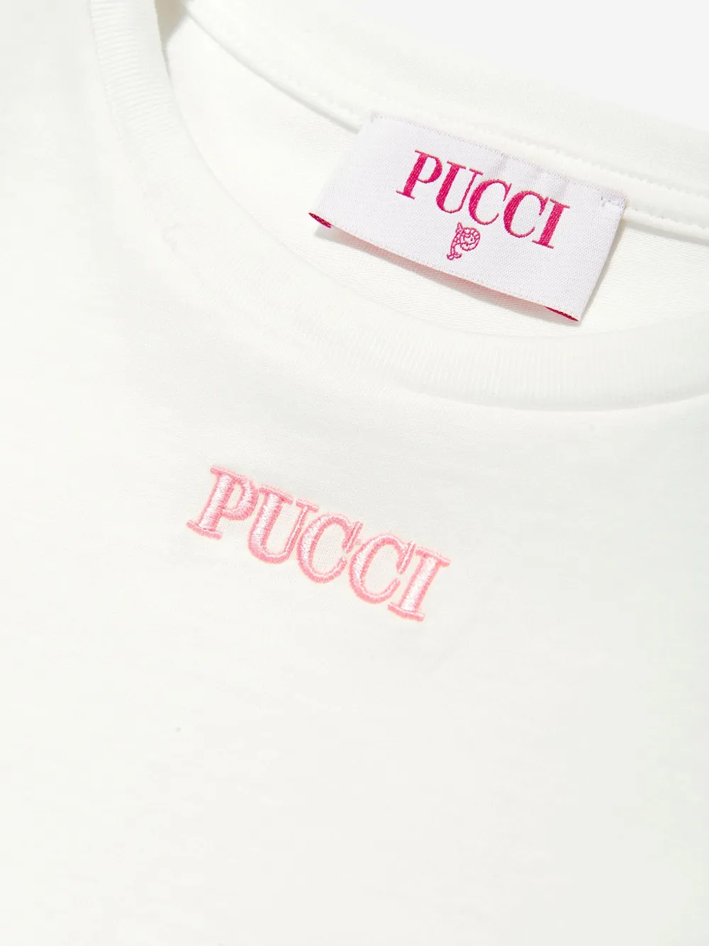 PUCCI Junior Katoenen T-shirt Wit