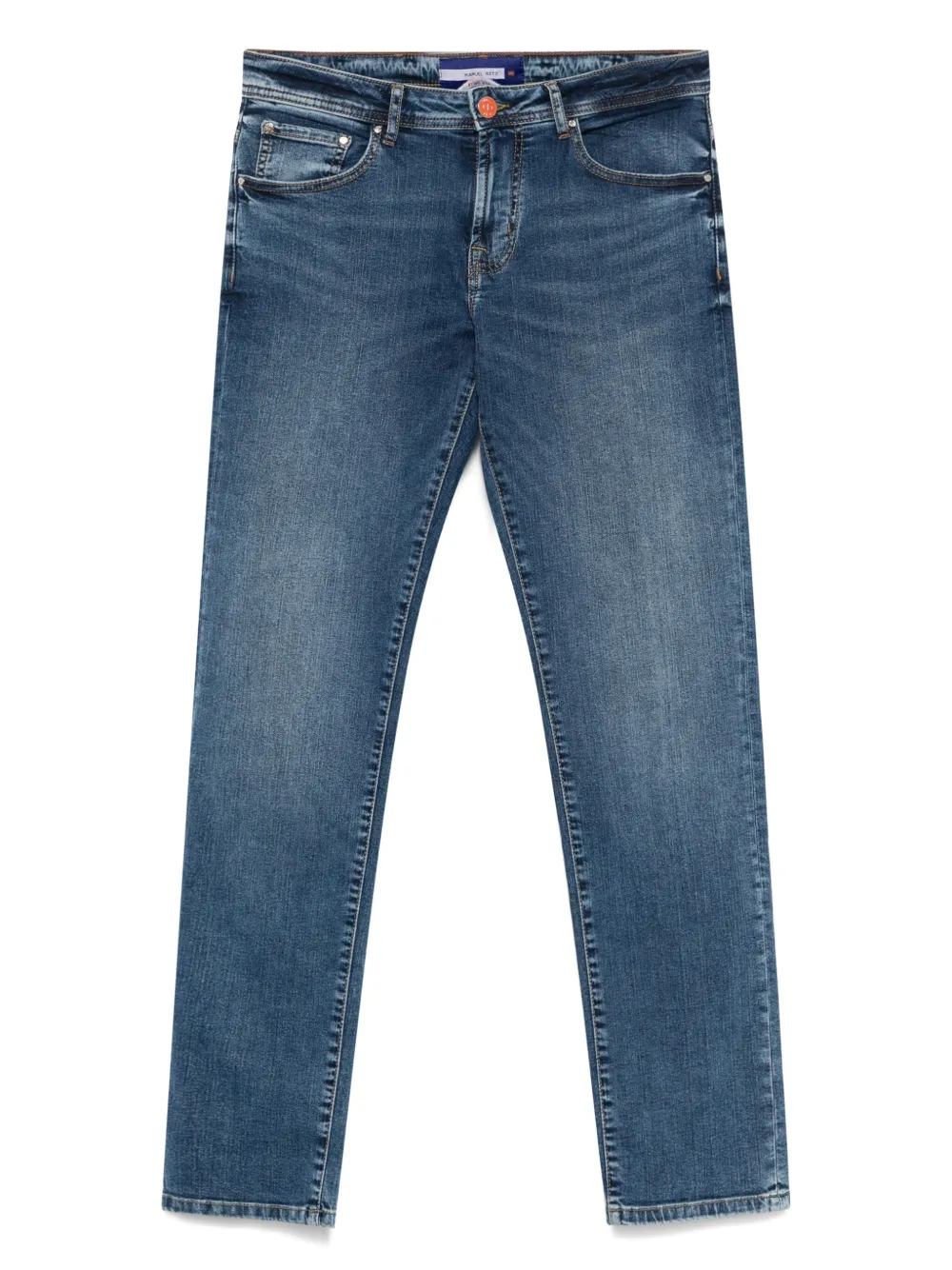 Manuel Ritz jean à patch logo | bleu | Image 1