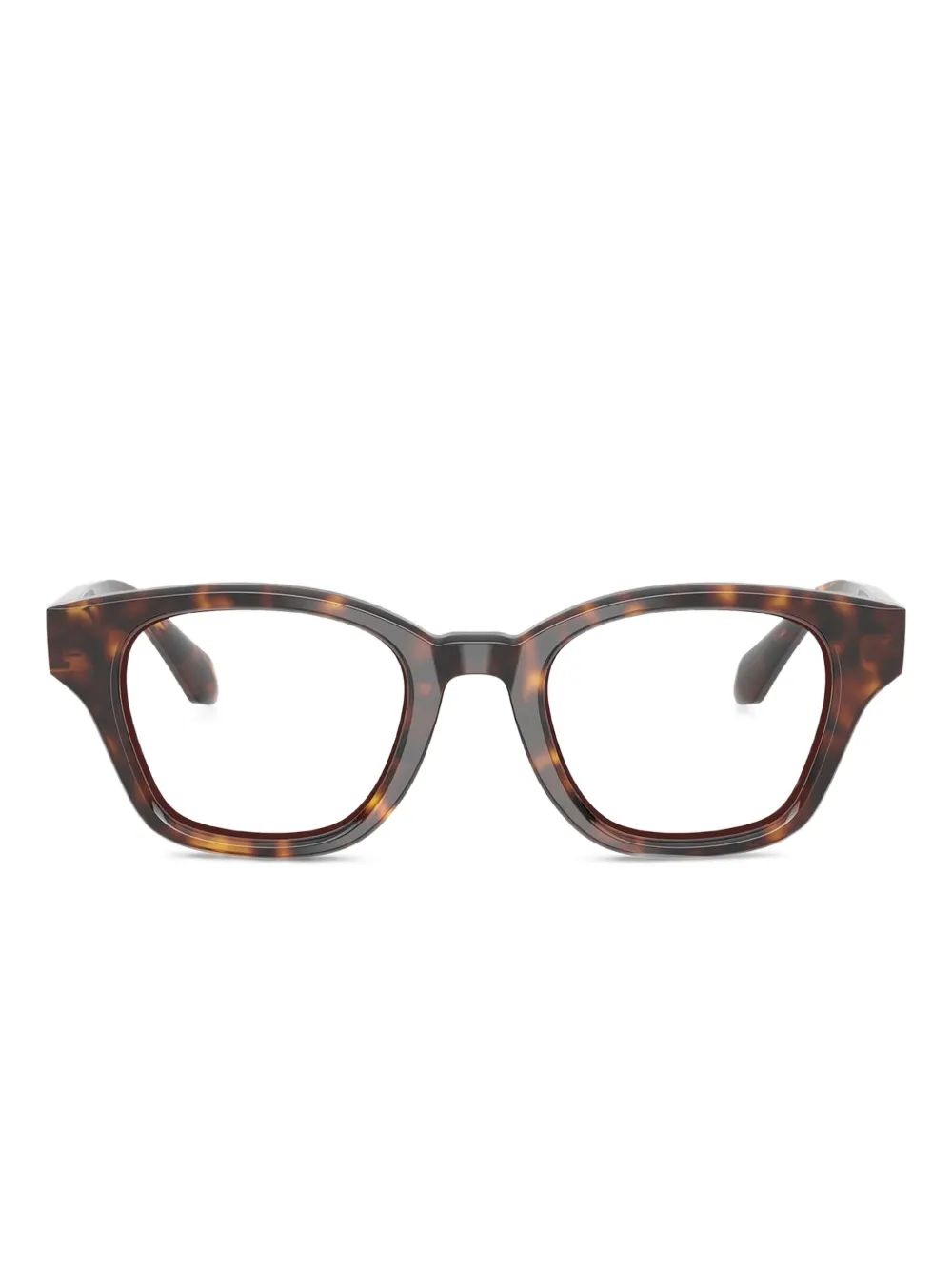 Giorgio Armani tortoiseshell rectangle glasses | Brown | Image 1