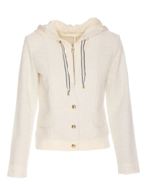 LIU JO bouclé hooded jacket