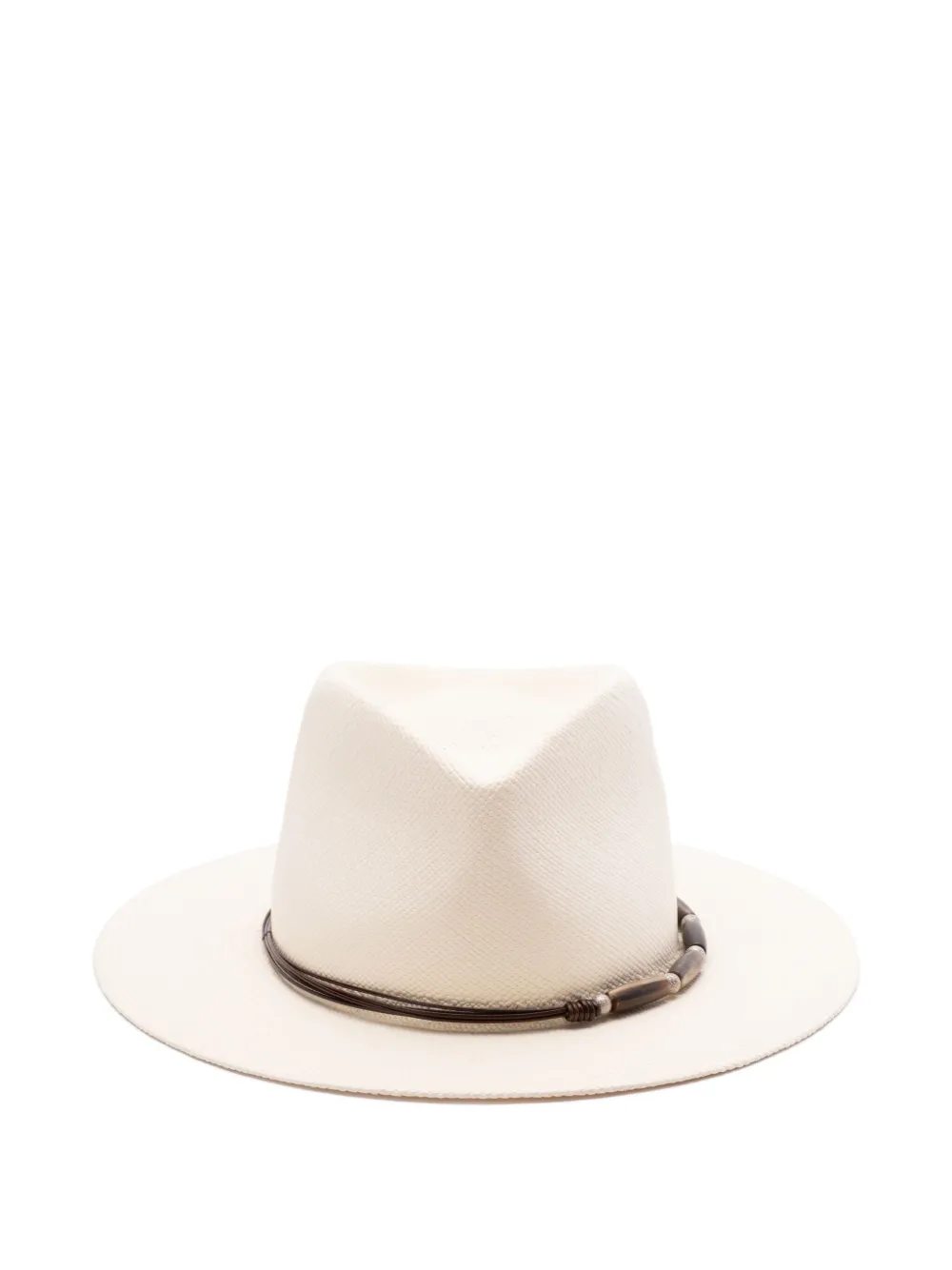Brunello Cucinelli wide-brimmed fedora hat | White | Image 1