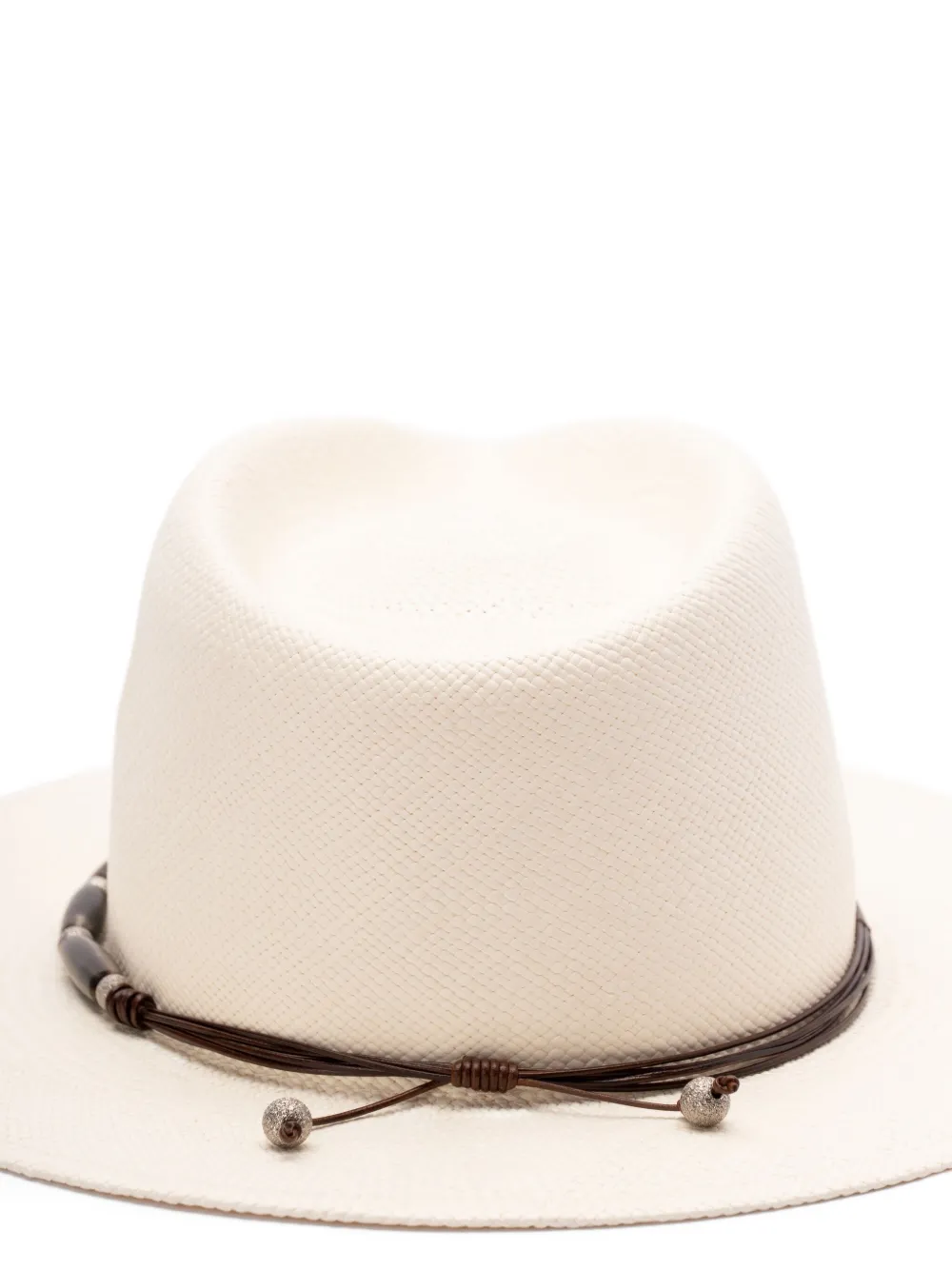Brunello Cucinelli Fedora hoed met brede rand Wit