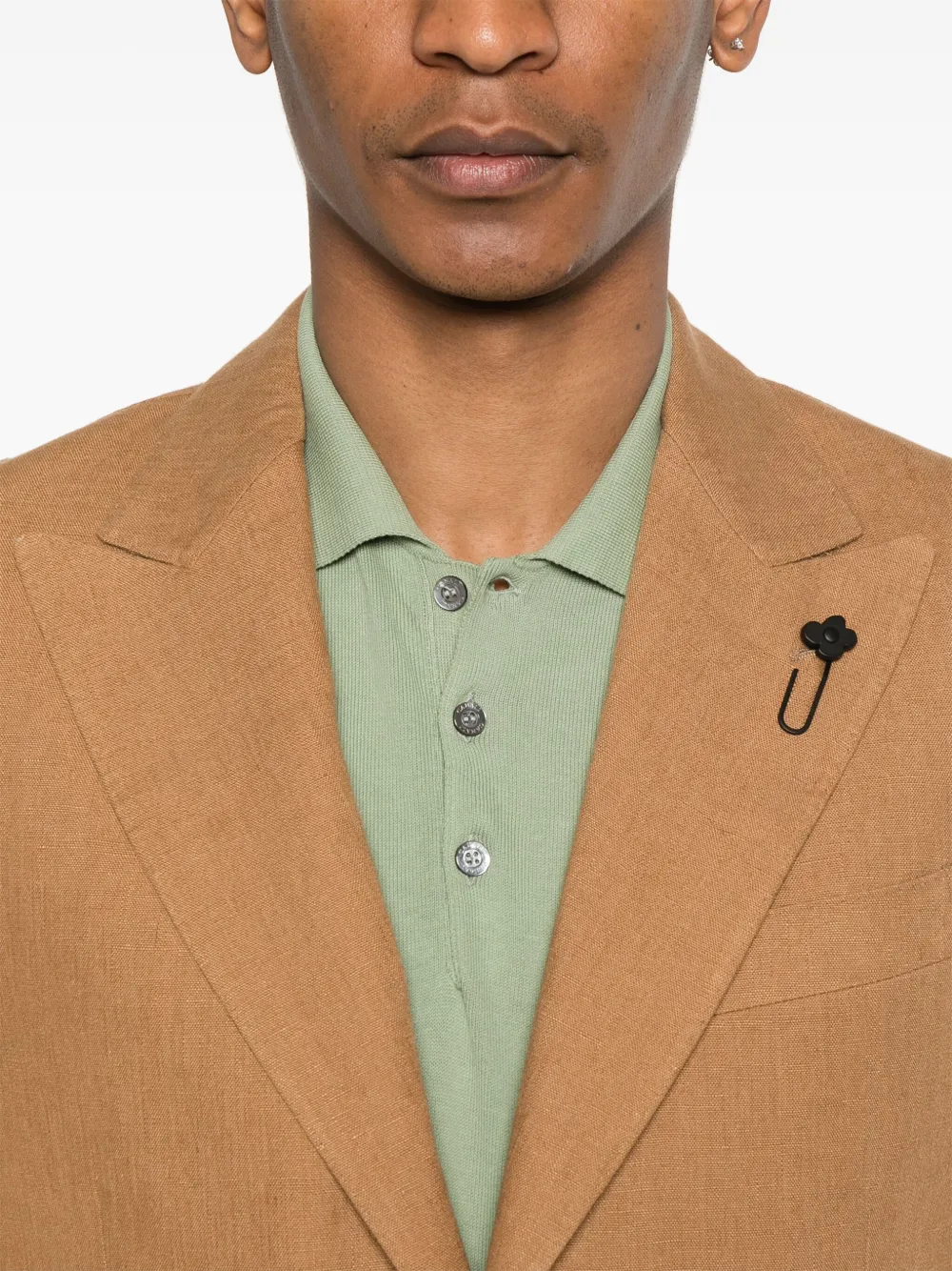 Lardini Pak met broche detail Bruin