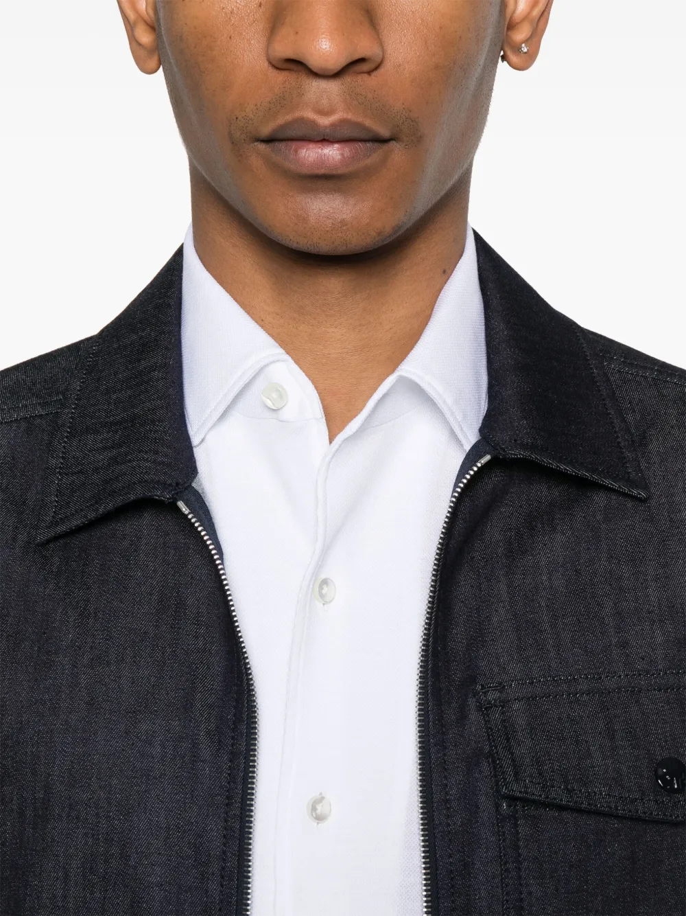 Zegna Piqué overhemd Wit